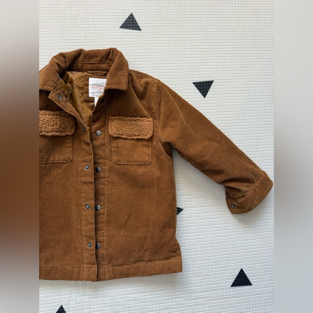 Cat & Jack|Baby boy/gender neutral Brown Corduroy,Sherpa toddler Jacket•size 3T